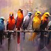 Enige Blauwe Vogel van Blikvanger Schilderijen