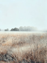 Winterliche Wiesenlandschaft von JBJart Justyna Jaszke