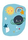 Planeten Illustration Kinderzimmer von Jolijn Ceelen Miniaturansicht