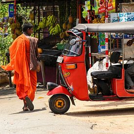 Tuktuk and monk by Dieter Walther