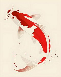 Roter Koi Karpfen