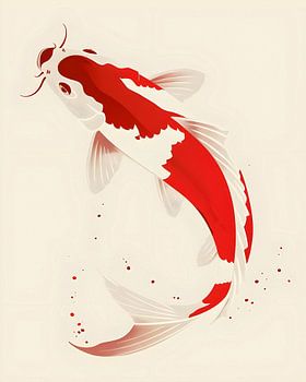 Roter Koi Karpfen