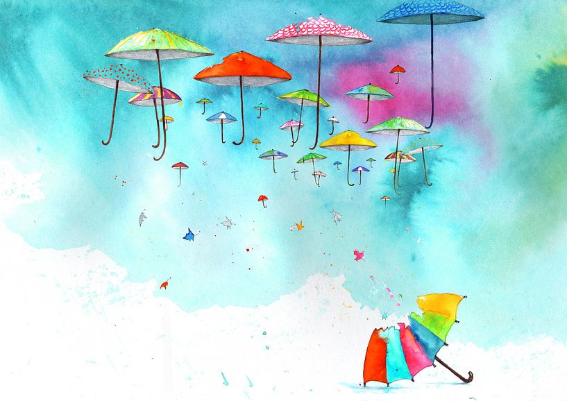 Travelling umbrellas by keanne van de Kreeke