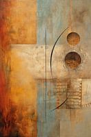 Abstract, aardetinten, geometrische vormen