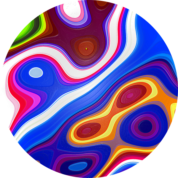 Colored Fractal 2 van Gerrit Zomerman