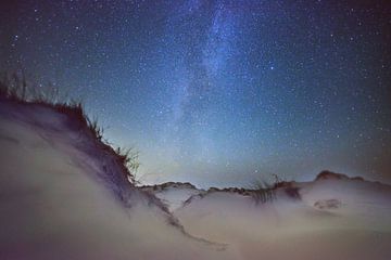 Galaxie dans la région des dunes vivantes sur Terschelling.
