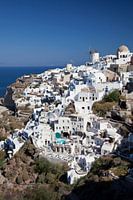 De witte huizen van Santorini