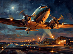 DC 3 – Abflug im Mondschein – Golden Runway