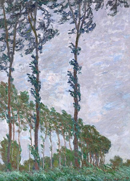 Windeffekt, Serie der Pappeln, Claude Monet von Meesterlijcke Meesters