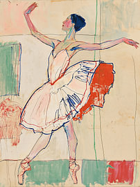 Ballerina in anmutiger Bewegung von Lina van Oers
