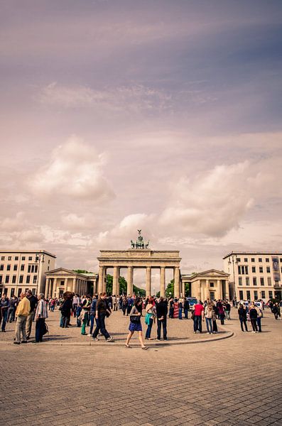 Tourist crowds at the Brandenburg Gate, Berlin by Sven Wildschut
