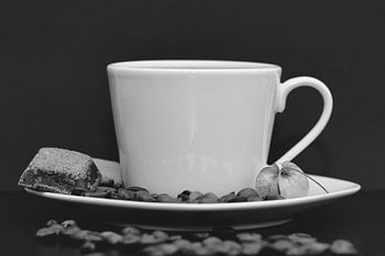 Kaffee und Gebäck B&W