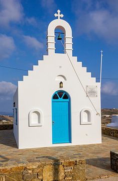Kerkje op Mykonos, Griekenland van Adelheid Smitt