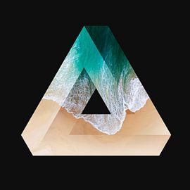 Strand Dreieck van Poster Art Shop