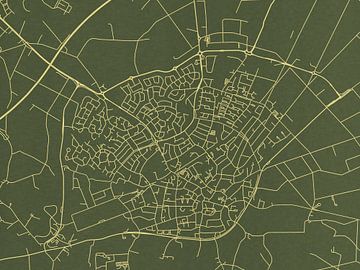 Karte von Haaksbergen in Grünes Gold von Map Art Studio