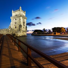 Torre de Belém - heure bleue à Lisbonne/ Portugal sur Frank Herrmann