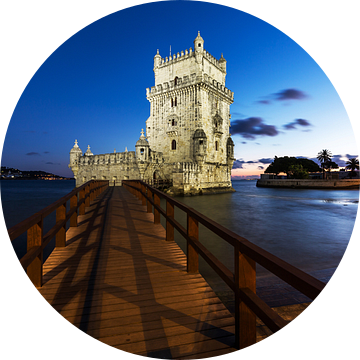 Torre de Belém - blauw uur in Lissabon/Portugal