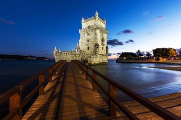 Torre de Belém - blauw uur in Lissabon/Portugal