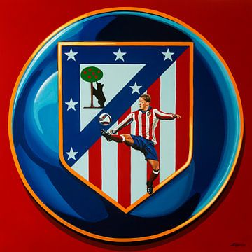 Atletico Madrid Schilderij van Paul Meijering