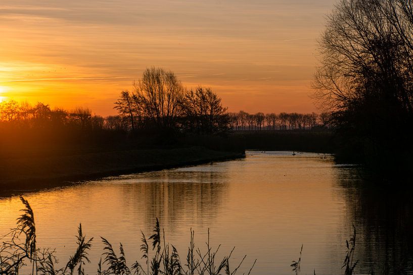 Kreek zonsondergang van Willian Goedhart