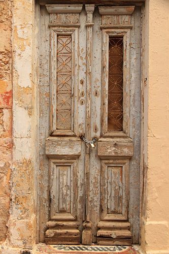 Old antique wooden door