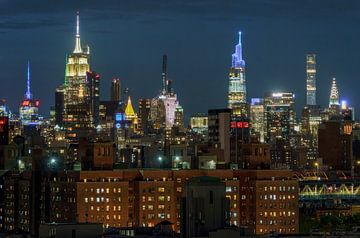 New York Uitzicht op Midtown Manhattan van Kurt Krause