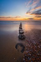 Breakwater in the sea