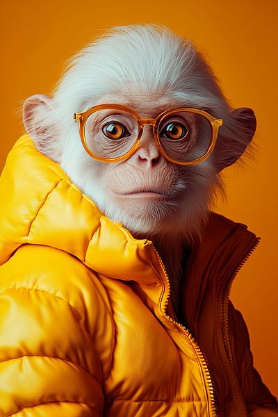White Chimp by Richards Fine Art