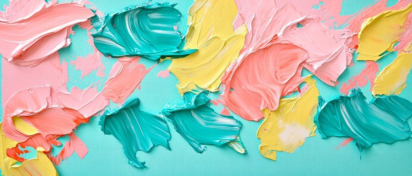 Kleurrijke pasteltextuur - Creatief van Poster Art Shop
