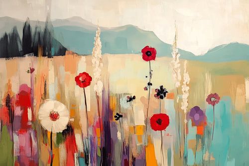 Field of flowers in summer by Studio Allee