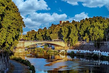 Stimmung am Tiber an der Ponte Garibaldi