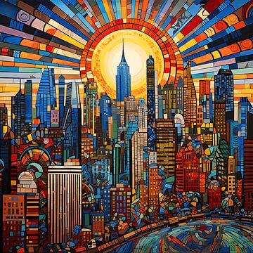 The city of New York through the eyes of Pablo Picasso by Craigsart Wall Art Shop