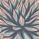 Oase - Cactus roze & blauw van Studio Hinte thumbnail