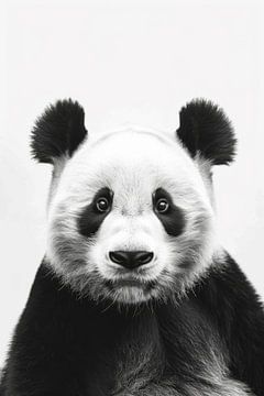 Panda in zwart-wit van Poster Art Shop