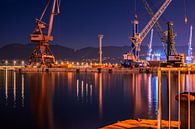 KROATIË: DE HAVEN VAN RIJEKA BIJ NACHT van Photoart-Naegele thumbnail
