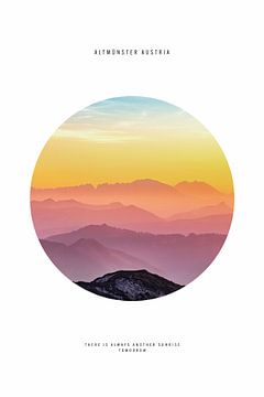 Sonnenaufgang Berg Altmünster von Walljar
