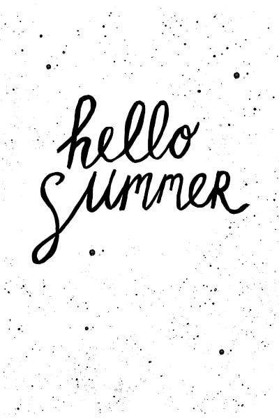 Citation d'été en noir et blanc par HelloHappylife