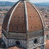 Nahaufnahme der Kuppel der Kathedrale von Florenz, von oben von Patrick Verhoef