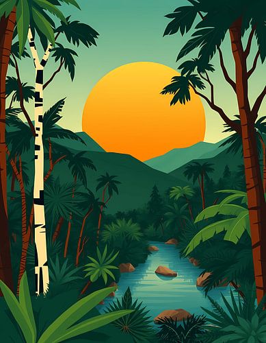 Tropische zonsondergang Serenity