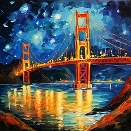 Golden Gate Bridge at night by ARTemberaubend