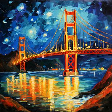 Golden Gate Bridge at night by ARTemberaubend