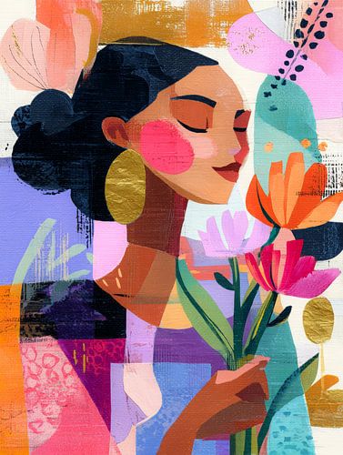 Florale Muse - Die Frau als Feier des Lebens und der Farbe