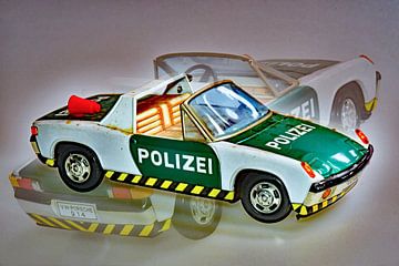 Porsche Oldtimer Modellauto 914 Polizei van Ingo Laue
