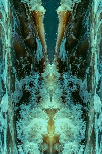 Waves at sea by Lucas De Beleyr