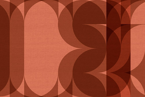 Modern abstract shapes in red and brown