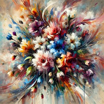 Bloemen in kleurenboeket