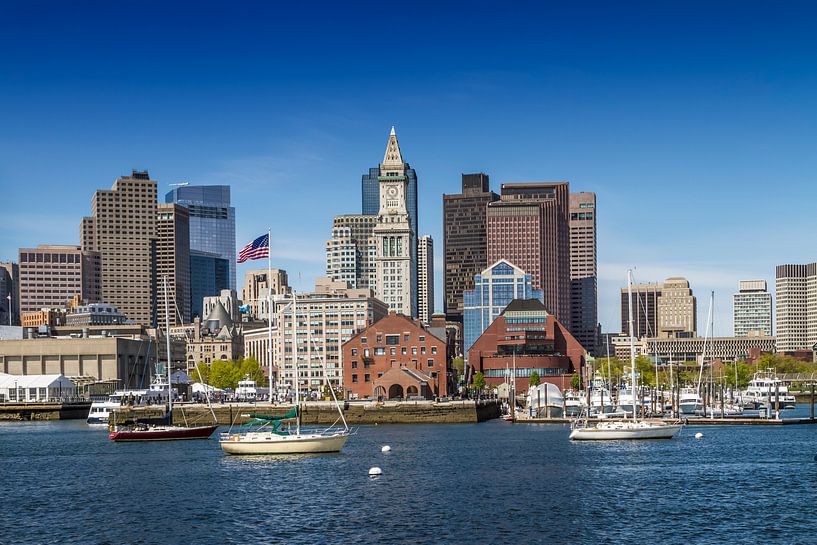 BOSTON Skyline North End & Financial District van Melanie Viola