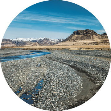 Eindeloze vlakte, IJslands landschap, IJsland van simone opdam