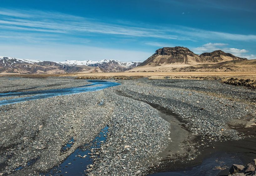 Eindeloze vlakte, IJslands landschap, IJsland van simone opdam