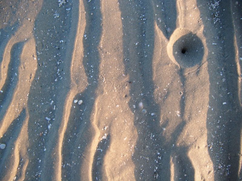 strand met gaatje van Desiree Barents